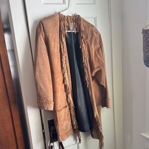 Fringe Suede Tan Jacket